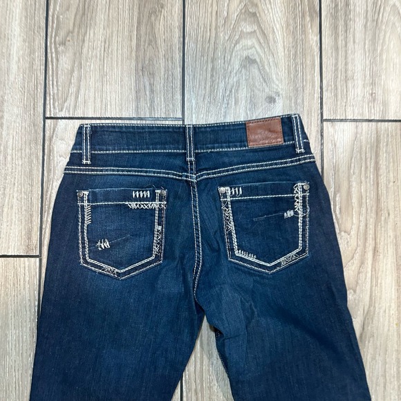 BKE Denim Womens Jeans 29R Dark Wash Faded Bootcut Preppy Casual Denim - Picture 9 of 16